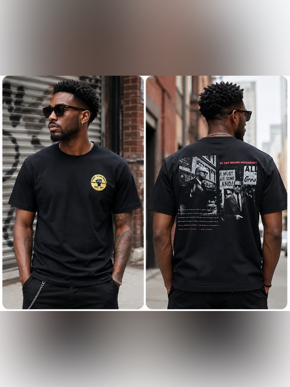 Malcolm X x Shoe Palace Graphic Tee – Limited Collab – Size L